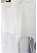 Тюль "Глен" 1278v14 на манжете из ткани жатка, белый