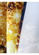 Фотошторы с новогодним принтом из габардина Елка оранжевый темно-синий