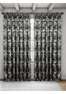 Комплект жаккардовых штор Вивальди Italyav1802 серебристый черный