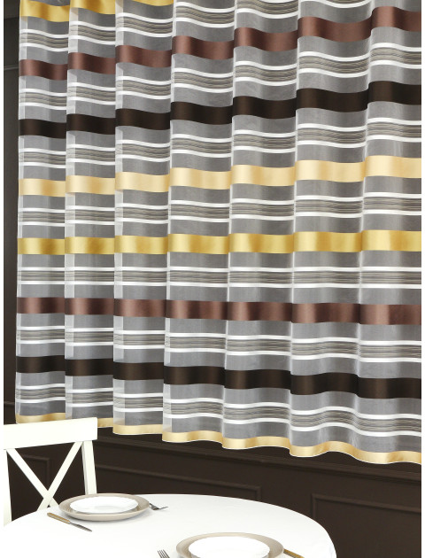 Тюль Дарама 23218 белый коричневый желтый