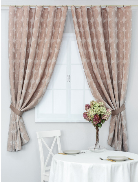 Комплект штор Дарама крэш 55603v06 темно-бежевый