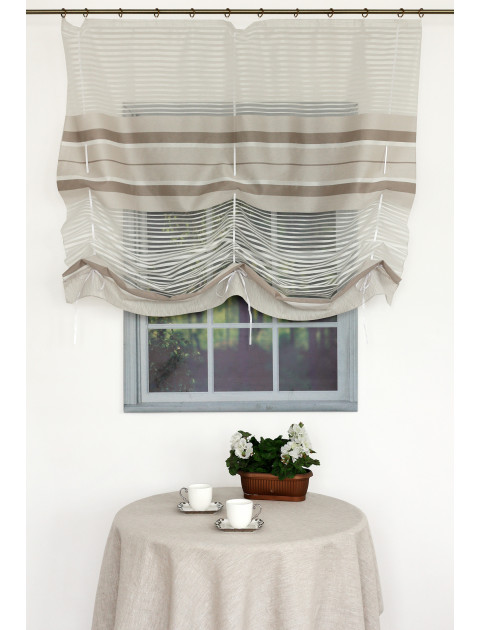 Тюль Римская штора молочный