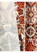 Комплект штор Андалузия габардин яркий микс оранжевый кирпичный