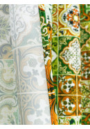 Комплект штор Андалузия габардин яркий микс оранжевый зеленый