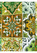 Комплект штор Андалузия габардин яркий микс оранжевый зеленый