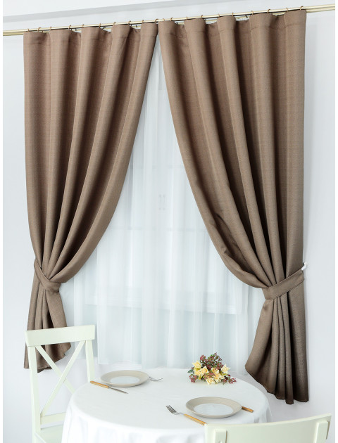 Шторы Oreon Jl PL 590v22 зелено-коричневый