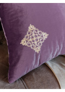 Наволочка декоративная Kadife c вышивкой бархат фиолетовый