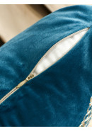 Наволочка декоративная Kadife c вышивкой бархат бирюзовый
