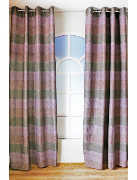 Комплект штор "Дарама" 55651v110 на люверсах, коричневый, сиреневый