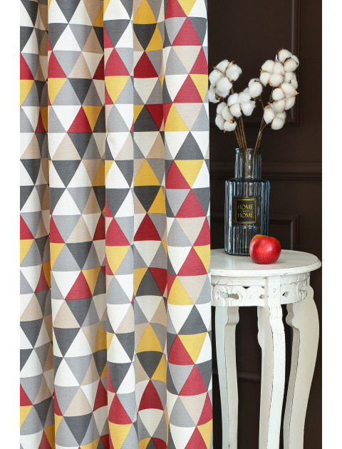 Комплект штор Dakota 051790v001 белый графитовый бордовый