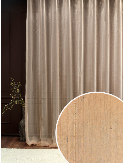 Тюль Легкий дождь Tesbichv06 песочный