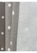 Комплект штор Вилладж в горошек полулен белый серый