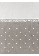 Комплект штор Вилладж в горошек полулен белый серый