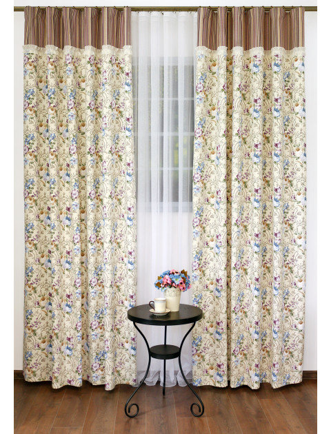 Комплект штор "Фантазия" молочно-фиолетовый