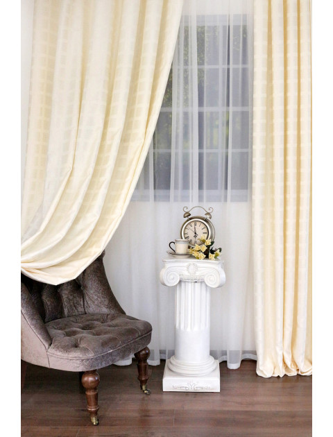 Комплект штор "Квадрант" молочный