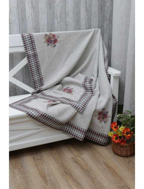 Покрывало "Лора" серая клетка Покрывало "Лора" серая клетка