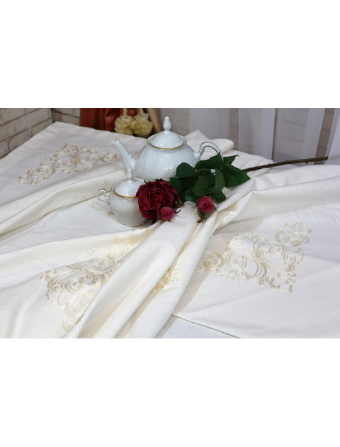 Скатерть "Флоренция" с водоот. Пропиткой, молочный