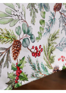 Скатерть Хвойный лес габардин белый зеленый серый