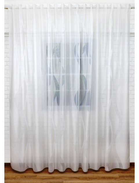 Тюль серо-молочный