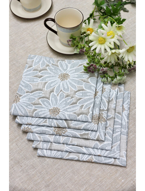 Набор салфеток Усадьба Ромашковый сад lmslf-0001087 серый 40х40 см 6 шт Набор салфеток Усадьба Ромашковый сад lmslf-0001087 серый 40х40 см 6 шт