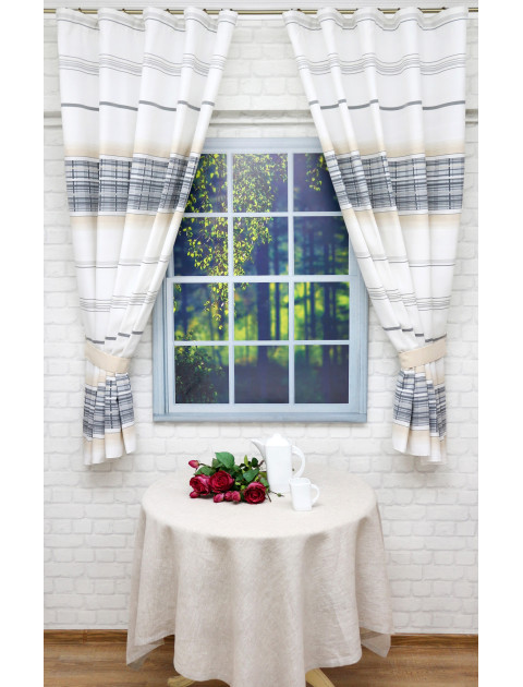 Комплект штор "Дарама" 55074v4 серый, бежевый