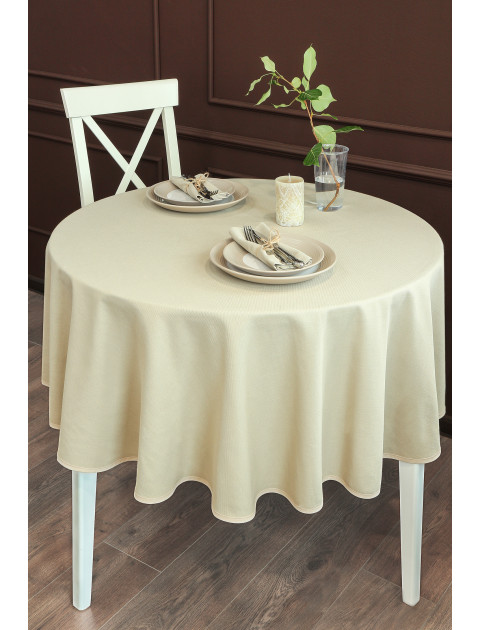 Скатерть Мальва хлопок бежевый