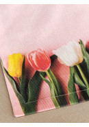Набор салфеток ланчматов Тюльпаны хлопок розовый