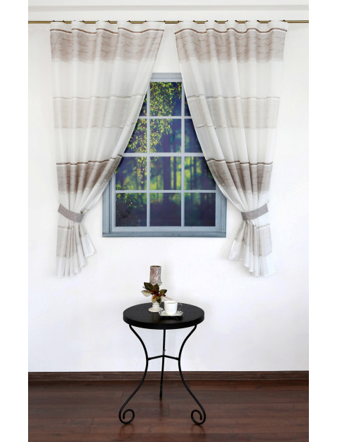 Тюль "Konsu" белый,бежевый