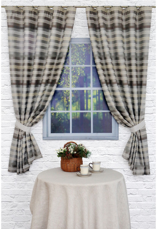 Шторы для кухни Дарама stripes 3440 v 108, серый
