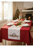 Дорожка декоративная Часы лен серо-бежевый Дорожка декоративная Часы лен серо-бежевый