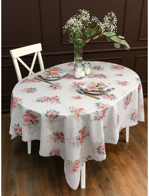 Скатерть Пробуждение серый розовый