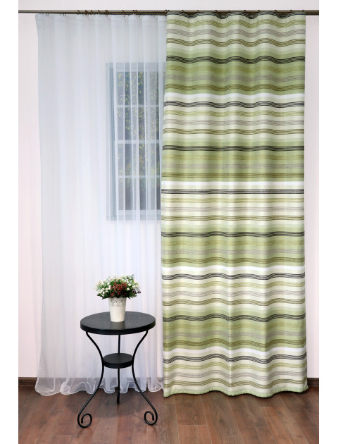 Штора Дарама 3440v15 салатовый, тёмно-серый