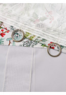 Тюль экран Хвойный лес габардин белый зеленый серый