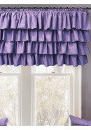 Штора ламбрекен Авиньон с оборками полулен фиолетовый Штора ламбрекен Авиньон с оборками полулен фиолетовый