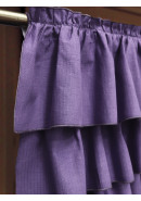 Штора ламбрекен Авиньон с оборками полулен фиолетовый Штора ламбрекен Авиньон с оборками полулен фиолетовый