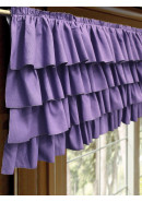 Штора ламбрекен Авиньон с оборками полулен фиолетовый Штора ламбрекен Авиньон с оборками полулен фиолетовый