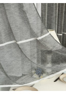 Комплект лёгких штор с тюлем и ламбрекеном Grasse RE1007v05 RE1007v01 белый черный