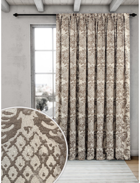 Штора занавес Prize vanelly ME078v21 коричневый