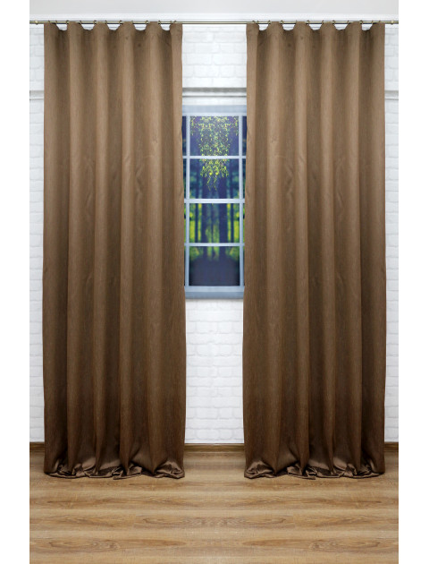 Комплект штор "Рокко" коричневый