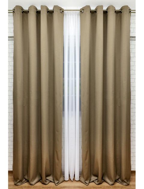 Комплект штор на люверсах "Торе" светло-коричневый