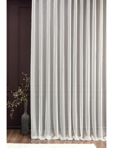 Тюль с вертикальной полоской DNR 198v7 бежевый