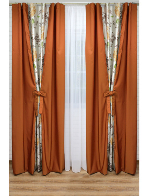 Комплект штор "Адель" терракотовый