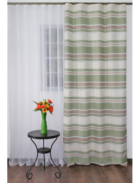 Штора "Дарама" 55532v111,  молочный, салатовый, бежевый