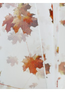 Комплект из двух тюлей Осенние листья оранжевый белый