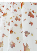 Комплект из двух тюлей Осенние листья оранжевый белый