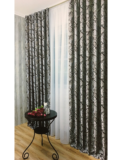 Комплект штор "Крона" 17449v2102 черный