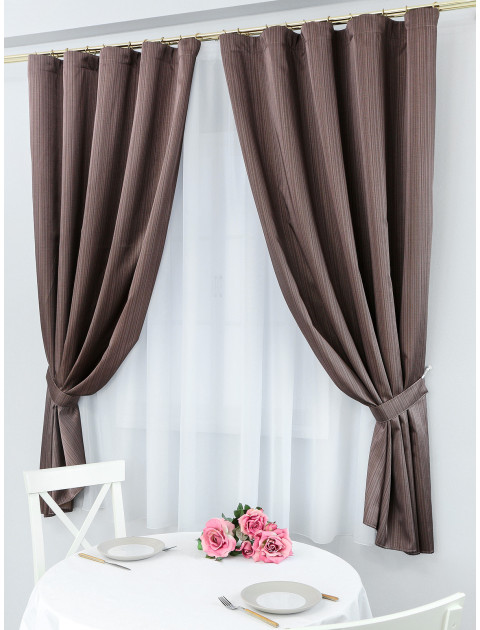 Шторы Oreon 4015v21 сиренево-коричневый