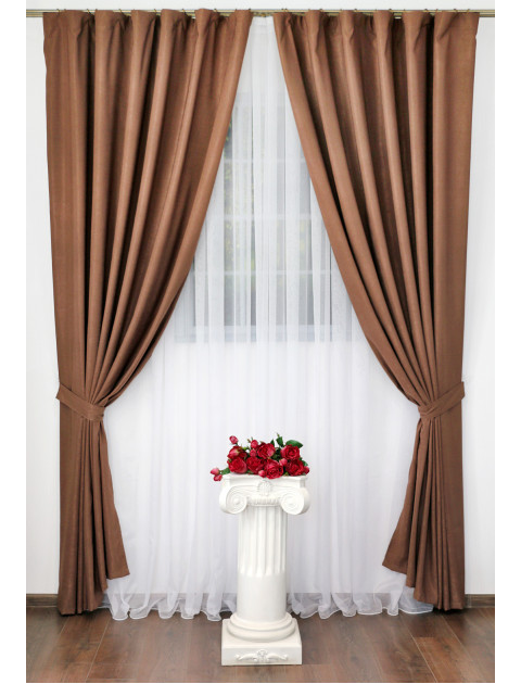 Комплект штор "Soave" TB 01v166, коричневый