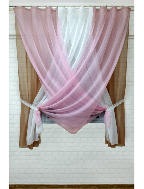 Тюль Радуга сиреневый