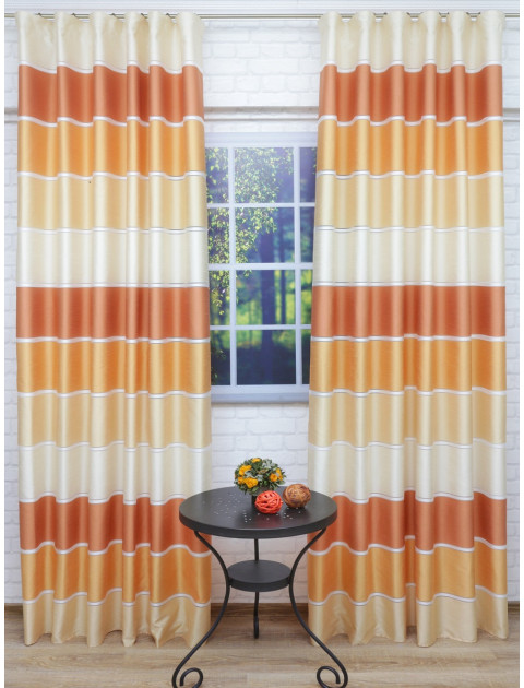 Шторa Дарама оранжево-сливочный 22793v08